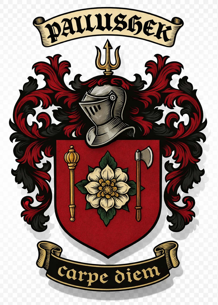 Pallushek family crest